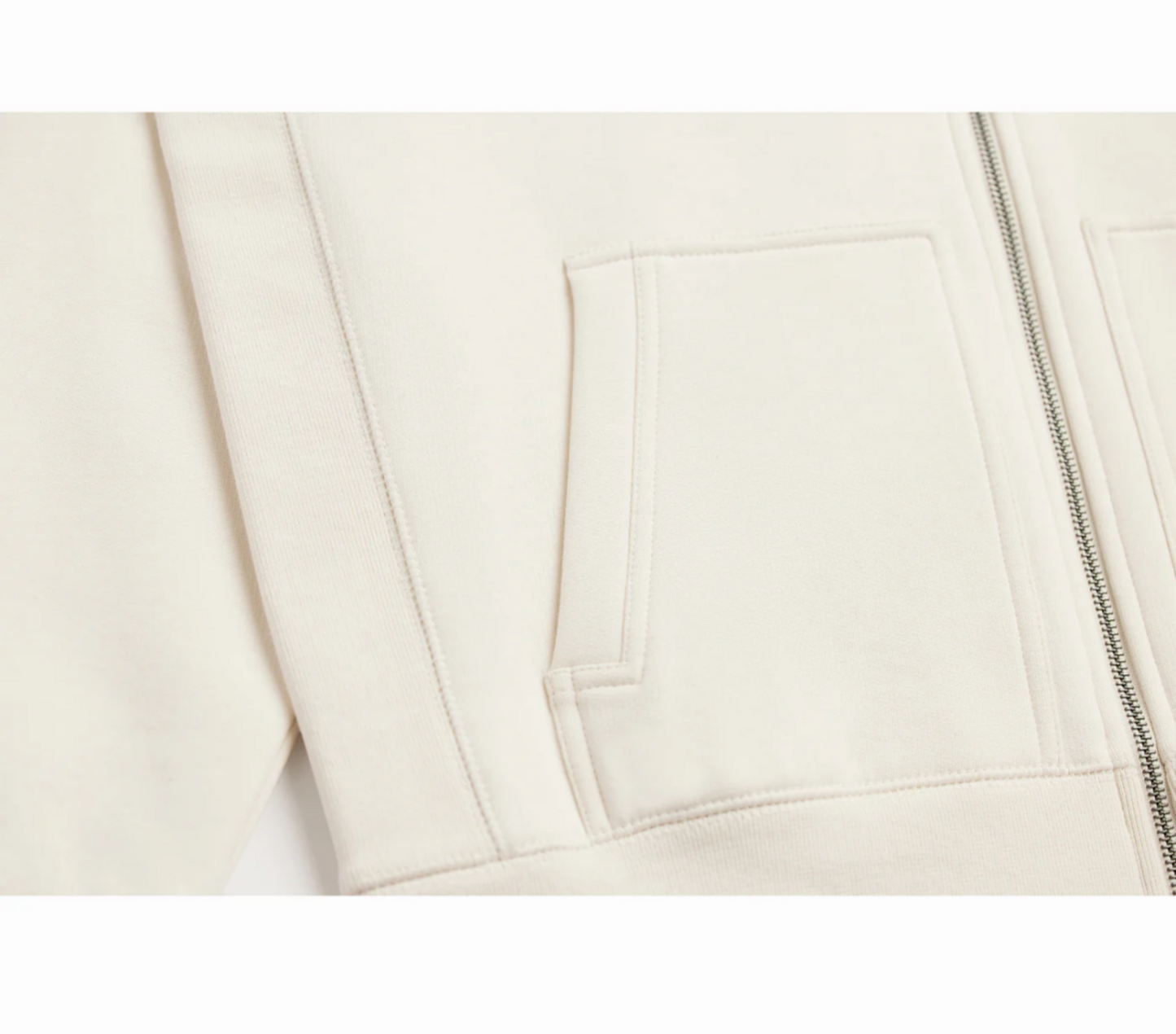 Amoor Natural Zip Up Hoodie